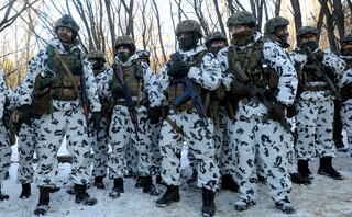 Στιγμιότυπο από γυμνάσια Ουκρανών στρατιωτών