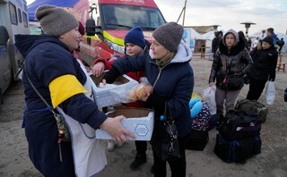 Φαγητό σε Ουκρανούς πρόσφυγες